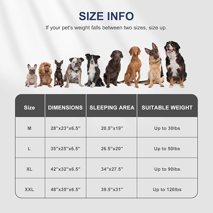 FURTIME Orthopedic Dog Beds for Large Dogs, Egg Foam Dog Bed with Ultra Comfy Supportive Foam, Washable & Waterproof Pet Couch, Nonskid Bottom