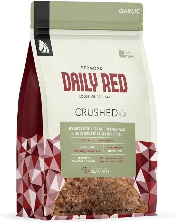 REDMOND Daily RED Crushed - Mineral Supplement for Horses (Garlic (5 LB))