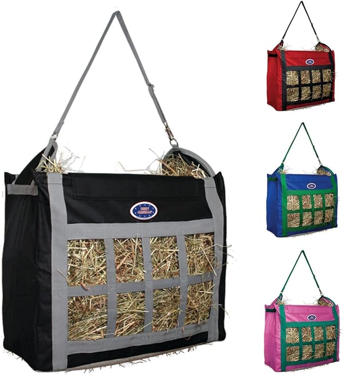 Derby Originals Top Load Hay Bag with Super Tough Bottom and 6 Month Warranty (Black/Grey)