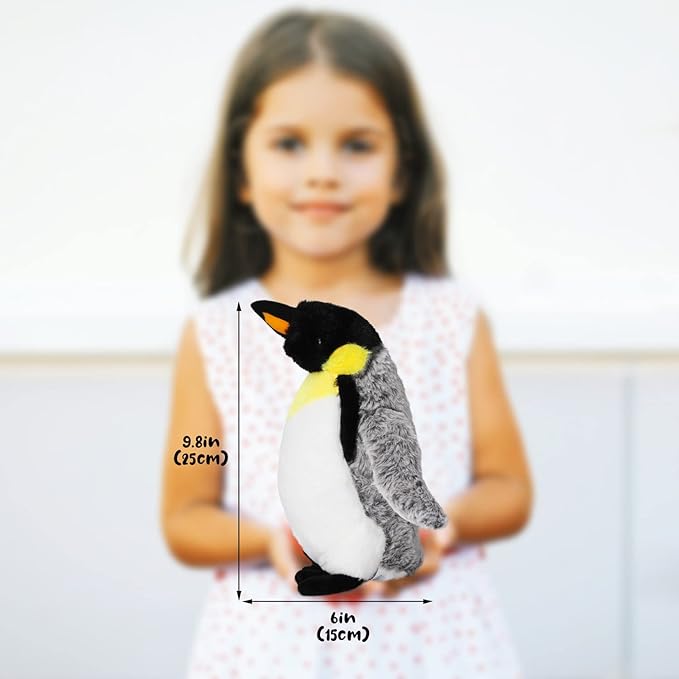 Penguin Plush Toy, 10" Stuffed Animal Small Plushie Doll, Soft Fluffy Like Real Penguin Hugging Toy - Present for Every Age & Occasion