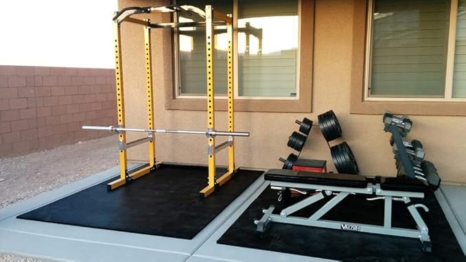 American Floor Mats - Horse/Stable Mats - Heavy Duty Stall Mats - Thick, Durable Rubber Flooring Solid Black 3/8" Thick - 3' x 4' Mat