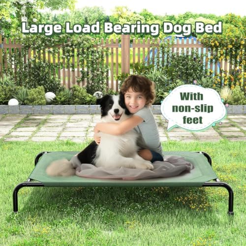 Simple Trending Raised Dog Bed for Large Dogs, Waterproof Dog Cot