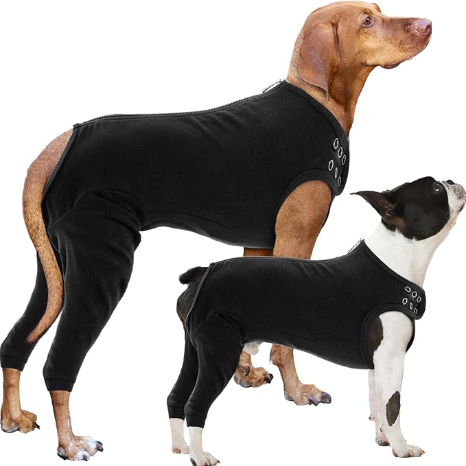 Nanaki Dog Wound Care Shirt, Dog Leg Sleeve To Stop Licking Rear Leg And Abdomen, Doggy Surgery Suit Female Spay,Doggy Onesie For Surgery Female Male, Pet Surgical Recovery Suit Pet Wound Heal Clothes