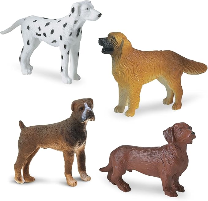 Safari Ltd. Dogs Toob - Mini Figurines: Dachshund, Dalmatian, Retriever, Sheepdog, Collie, Shepherd, Beagle, Boxer, Great Dane, Doberman, Bulldog - Educational Toys for Boys, Girls & Kids Ages 3+