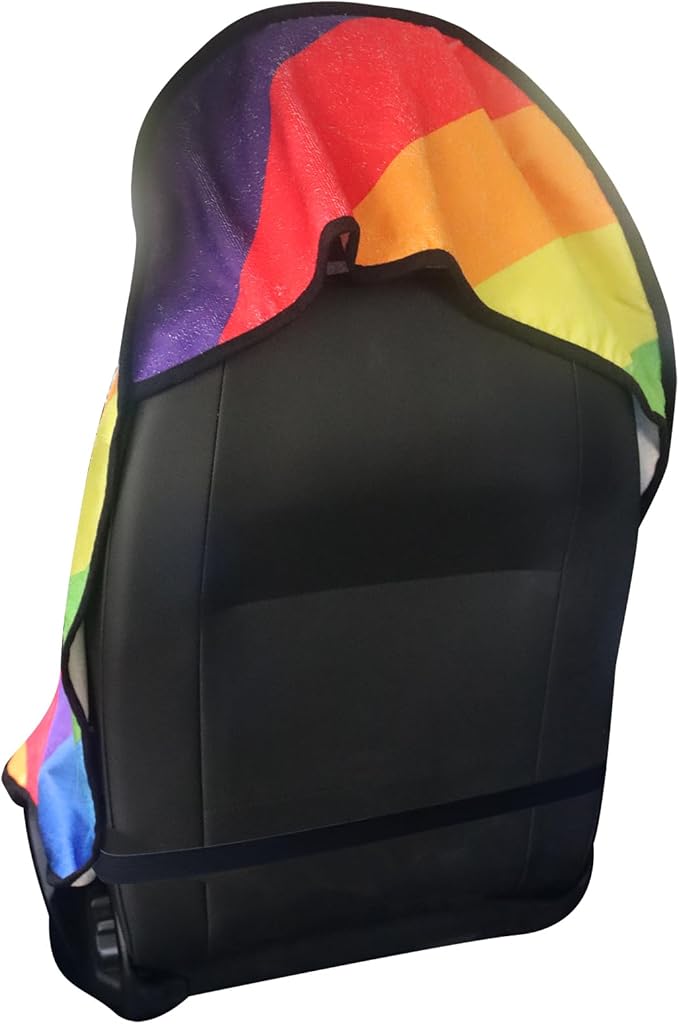 Car Seat Cover Protector Front Seats,for Gym Workout,Running,Swimming,Beach and Hiking,Waterproof Sweat Towel Bucket Seat Covers for Cars SUV Trucks (Rainbow, 1Pcs)
