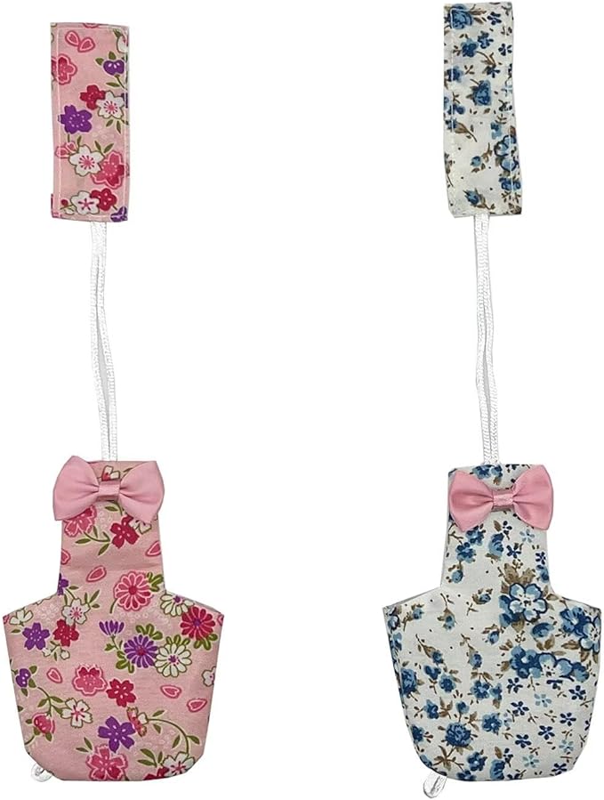 2 PCS Bird Diapers Pink&Blue Pattern Washable Reusable Parrots Nappy for Budgie Parakeet Cockatiel