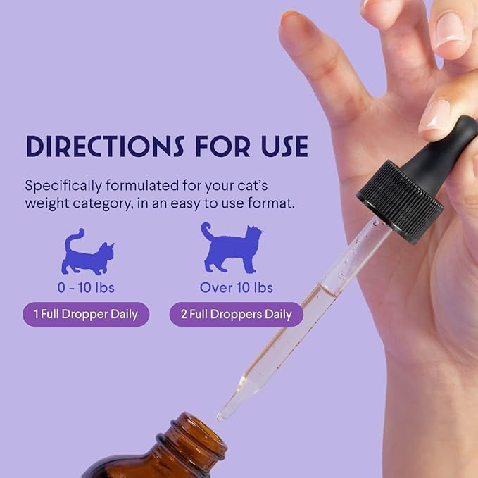 Premium Liquid Glucosamine for Cats – with Collagen, Glucosamine, Chondroitin, MSM, Taurine & Hyaluronic Acid – Cat Joint Support, Mobility & Flexibility - Hip & Joint Cat Supplement – 2oz