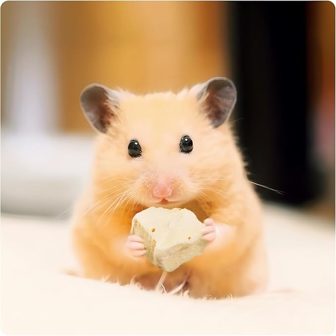 Abizoo Freeze Dried Tofu for Hamsters High Protein Low Fat & Balanced Minerals Grain Free Single Ingredient Natural Treats Enrichment Snacks for Rabbits, Guinea Pigs & Small Pets
