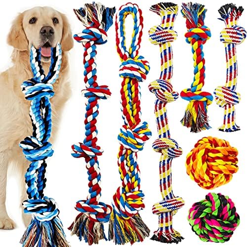 Large Dog Chew Toys for Aggressive Chewers, Indestructible Dog Rope Toys