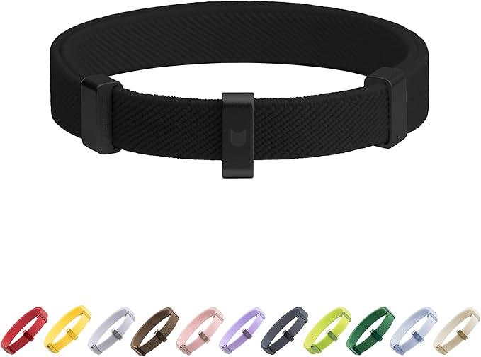 Safety Cat Collar - U.S. IDA Gold Awarding Design, Stretch Elastic Quick Release, Non Breakaway - Light Weight for Kitten, Neck Fit 5.9'-11.8' for All Small Large Cat,S(Midnight Black)