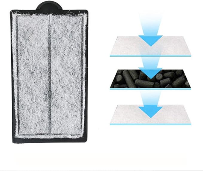 4pcs Aquarium Waterfall Reptiles Turtle Filter Cartridges Replacement Waterfall Filter only Ultra-Activated Carbon with Whisper Technology (4pcs Filter Cartridges)
