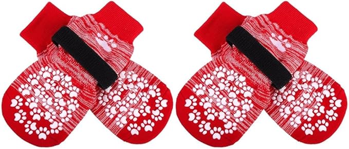 EXPAWLORER Anti Slip Dog Socks to Prevent Licking Paws, Dog Shoes for Hot Pavement, Dog Booties for Small Medium Large Senior Dogs, Traction Control Boots & Paw Protectors for Hardwood Floors