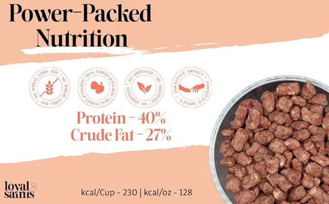 Freeze Dried Raw Dog Food - Premium Turkey and Salmon Flavor with High Protein and Grain Free Dog Food for All Breeds and Picky Eaters - Versatile as Meal Topper, Snack, and Treats, 5 Oz