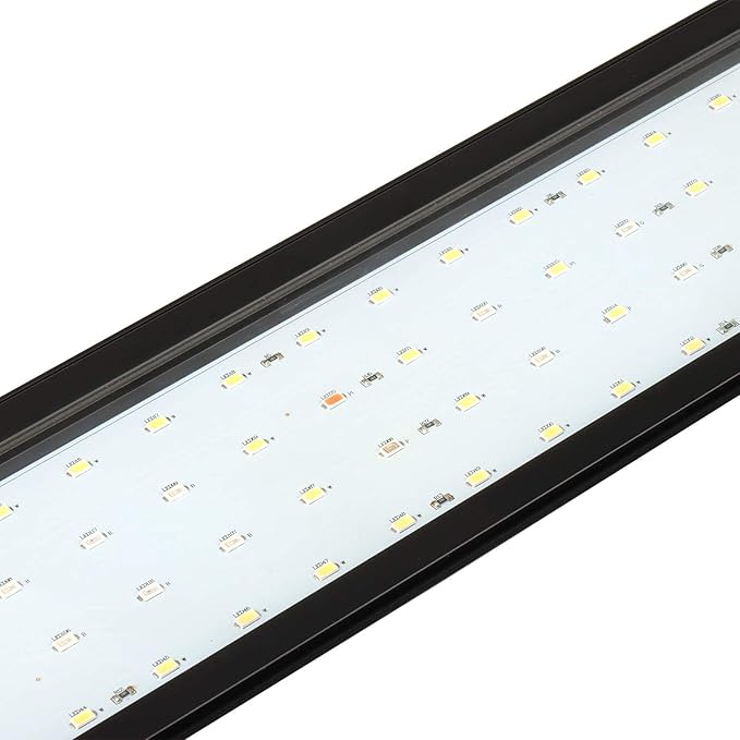 WATER REBIRTH LED Aquarium Light, Full Spectrum Fish Tank Led Light with Aluminum Alloy Shell Extendable Brackets (30-36 in)