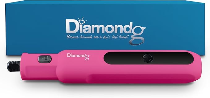 Diamondg Cordless Micro Dog Nail Grinder with Quiet Sound & LED Tip for Large & Small Dogs, 4hrs. Runtime - Electric Dog Nail Trimmer, Heavy Duty Rotary Tool Alternative to Toenail Clippers & Filers