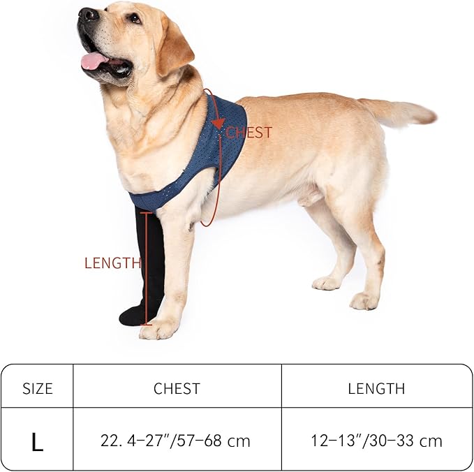 COODEO Dog Socks to Prevent Licking Paws, Healing Boots & Paw Protectors with Non-Slip Bottoms for Wound Protection, Waterproof Sleeve Shoes for Licking（Purple，L_Right