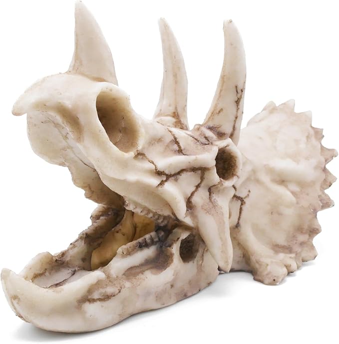 Fish Hideout Cave Dinosaur Animal Skull Reptile Ornament Halloween Décor for Terrarium Aquarium Large Decorations Betta Tarantula Snake Decor Bones