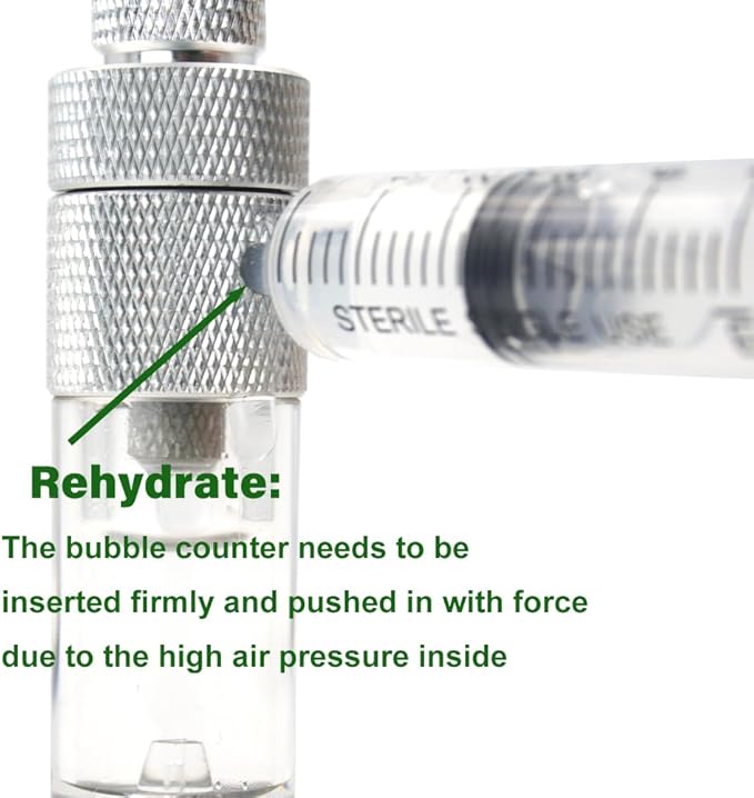 LINLAN Easy Water Refill CO2 Bubble Counter with Check Valve and Water Adder for Planted Aquarium CO2 Regulator (Air Pipe Connection)