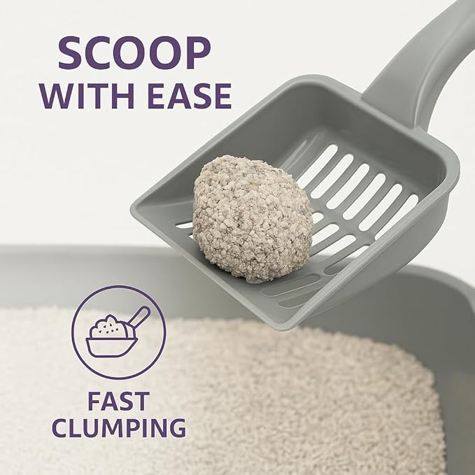 Lavender Scented Clumping Cat Litter – 9.6 lb / 5L, Lightweight, Dust-Free, Strong Odor Control, Turkish White Bentonite