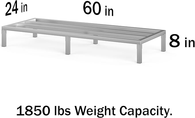24 in X 60 in. Aquarium Stand | Industrial Style Aluminum Fish Tank Base with Open Frame Design
