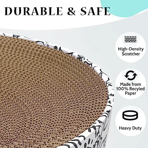 Cat Scratcher Cardboard, 2in1 Oval Cat Scratcher Bed