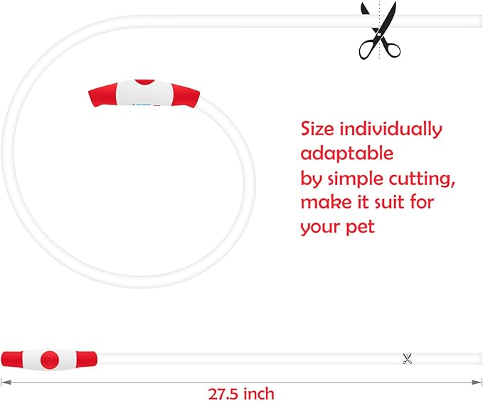 Led Dog Collar, BSEEN USB Rechargeable Flash Dog Necklace Light, Pet Safety Collar Makes Your Beloved Dogs Be Seen at Night for Small Medium Large Dogs(Red)