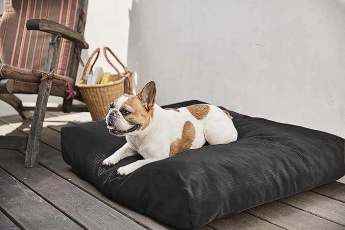 K9 Ballistics Tough Rectangle Pillow Large Dog Bed - Removable Cover, Washable, Durable & Water Resistant Dog Bed Made for Large Dogs 40"x34" Blue Quartz