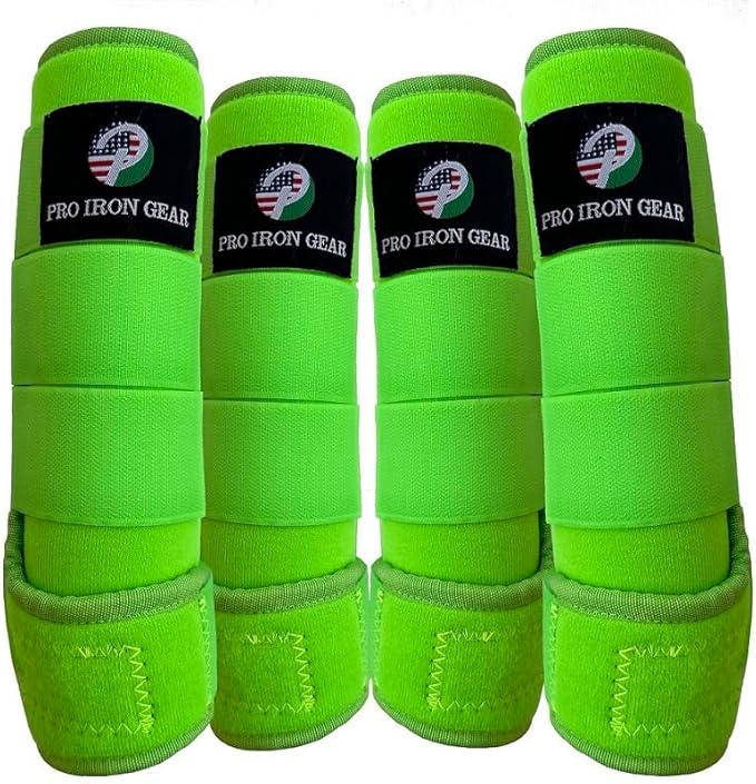 Horse Medicine Brushing Boots Leg Wraps Protection Gear Set of 2 and Set of 4 in 14 Colors