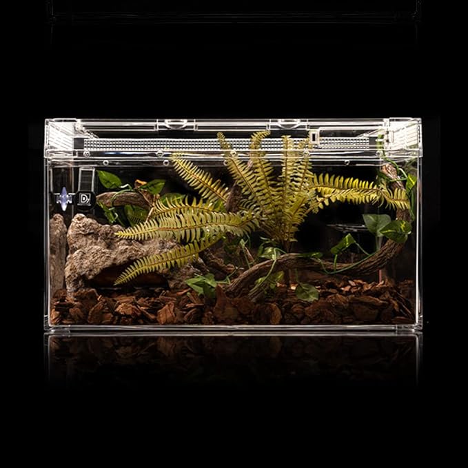 Reptile Simulation Rock Cave Hideouts Terrarium Habitat Décor Bearded Dragon Hideout for Turtles Lizards Snakes Crab (Large)
