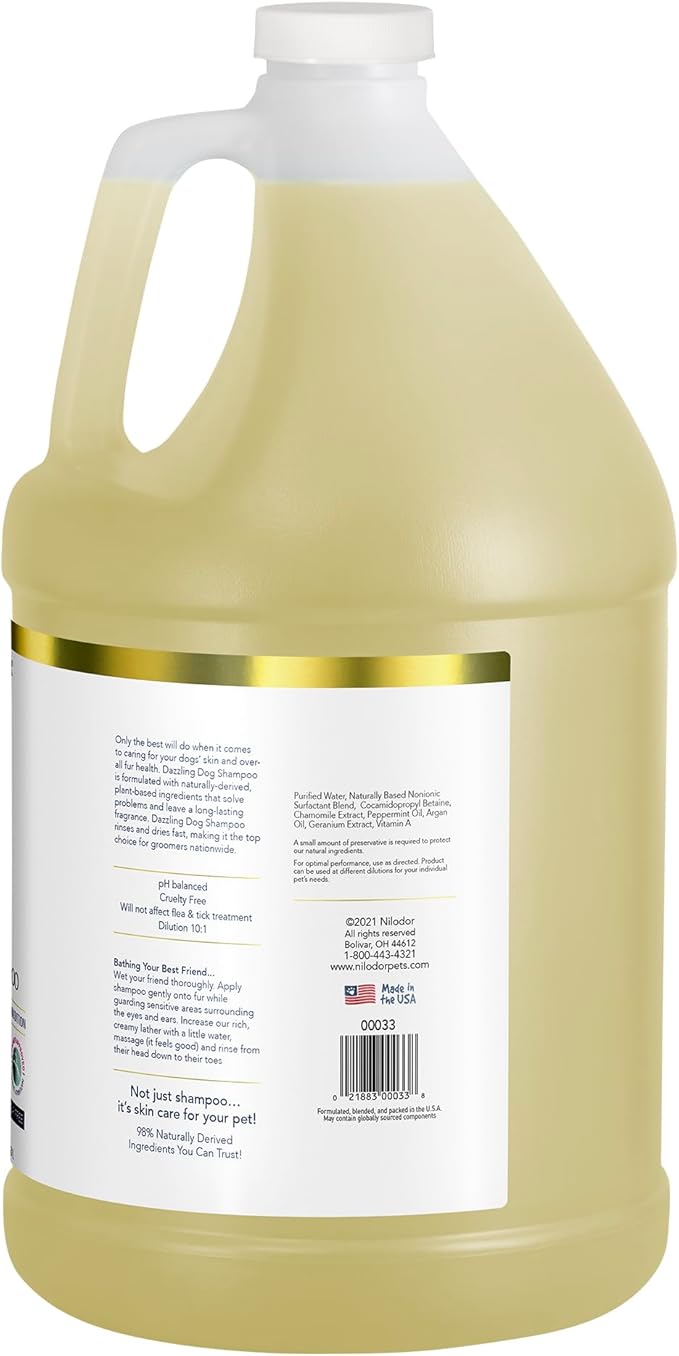 Bobbi Panter Dog Shampoo and Conditioner - Made in USA - All Natural 2-in-1 Formula for Nourish, Detangle & Reduce Shedding - Concentrated 10:1 for Professional Groomers - Pear Scent, 1 Gallon