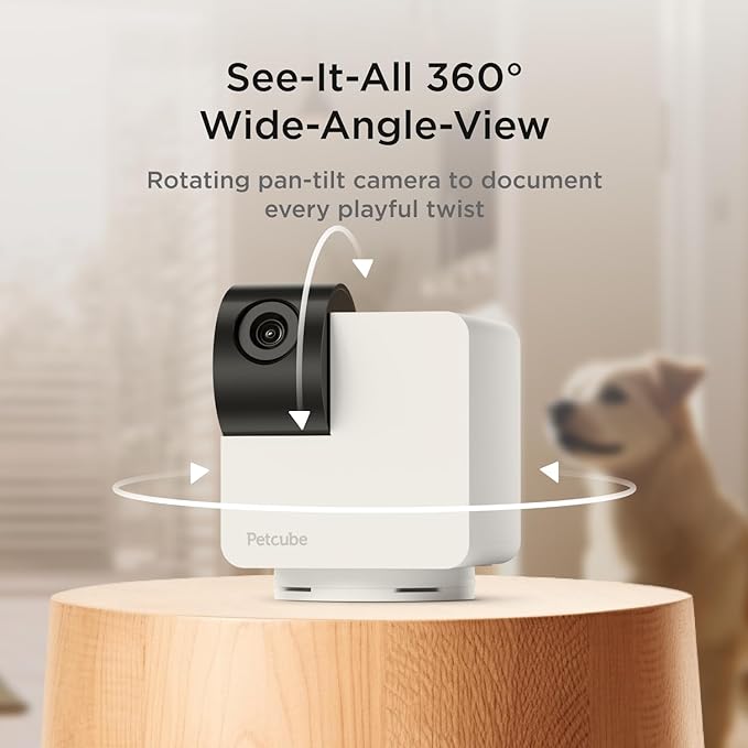 Petcube Cam 360 The Pack of 3 Camera | Ultimate Interactive WiFi Pet and Home Security Pan-Tilt Camera with Phone App, 1080p HD Video, 360° Rotation, Night Vision, Smart Alerts for Home Surveillance