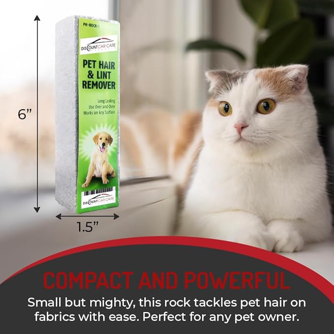 Pet Hair Remover Rock – 3 Pack Reusable Dog & Cat Hair Cleaner for Carpet, Upholstery & Auto Interiors – Easy Lint & Fur Removal Tool – No Roller or Brush