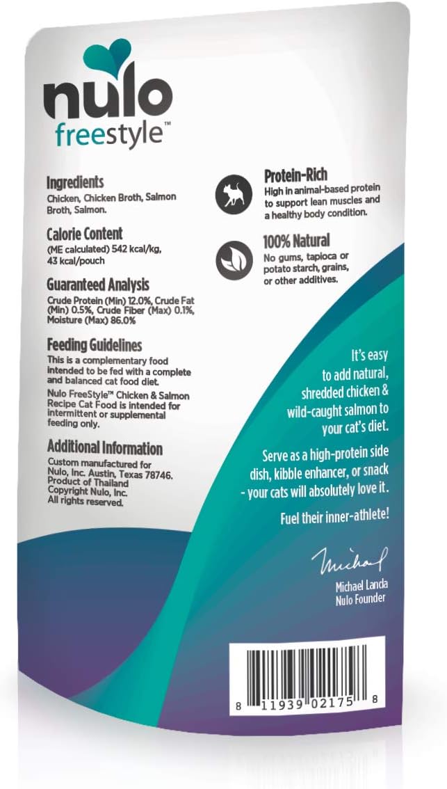 Nulo Freestyle Cat & Kitten Wet Cat Food Pouch, Premium All Natural Grain-Free Soft Cat Food Topper with Amino Acids for Heart Health and High Animal-Based Protein