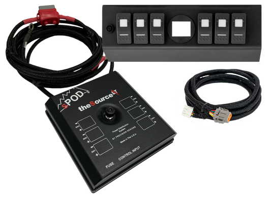 sPOD 07-08 Jeep Wrangler JK SourceLT w/Genesis Adapter and Blue LED Switch Panel