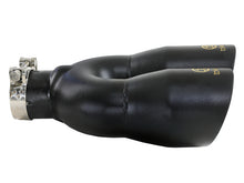 Load image into Gallery viewer, aFe Takeda 2.5in 304 Stainless Steel Clamp-on Exhaust Tip Driver Side 2.5in Inlet 4inDual-Black