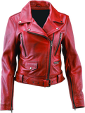 Kuryakyn Leather By River Road Arabian Spice Leather Jacket Red Womens - Medium