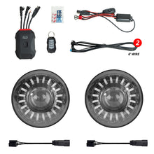 Load image into Gallery viewer, XK Glow 07-18 Jeep Wrangler JK 7in Headlight XKmax RGBW LED 2pc XKchrome Bluetooth App Cntl Kit