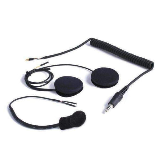 Rugged Radios Peltor 4-Conductor Helmet Kits Mic / 1/8 Ear Bud Jack / Coil Cord / Straight