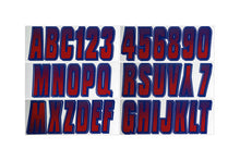 Load image into Gallery viewer, Hardline Boat Lettering Registration Kit 3 in. - 300 Red/Purple