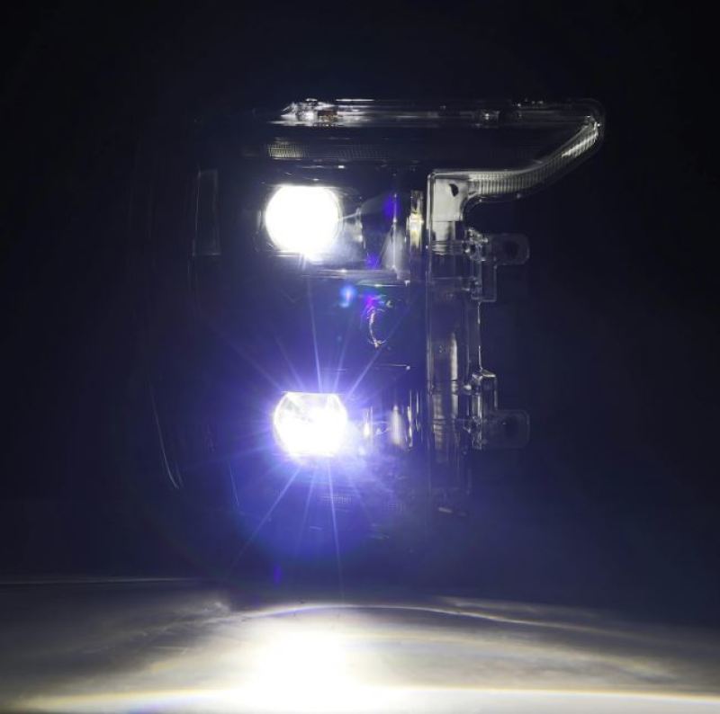 AlphaRex 21-23 Ford F150 / 21-23 Ford F150 Raptor LUXX-Series LED Projector Headlights Alpha-Black