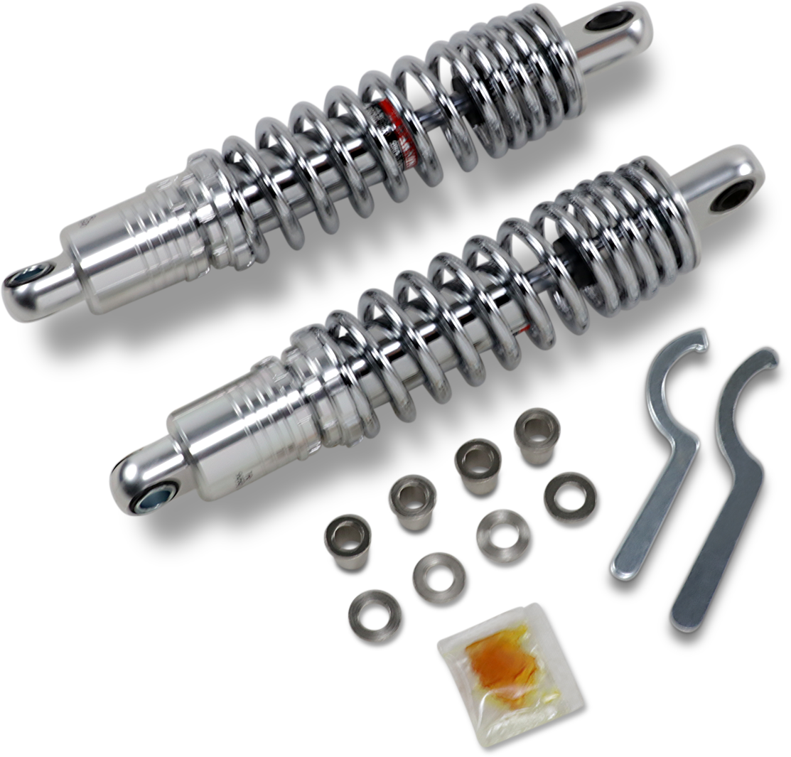 DRAG SPECIALTIES SHOCKS, DRAG SPECIALTIES SHOCKS Premium Ride-Height Adjustable Heavy Duty Shock - 12.5 inch - Chrome C16-0167NUH
