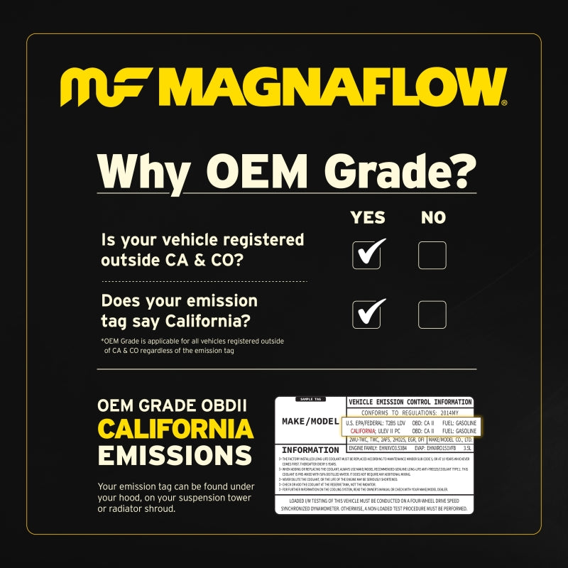 MagnaFlow 2.25 w/dual O2 5in. Spun Universal Converter