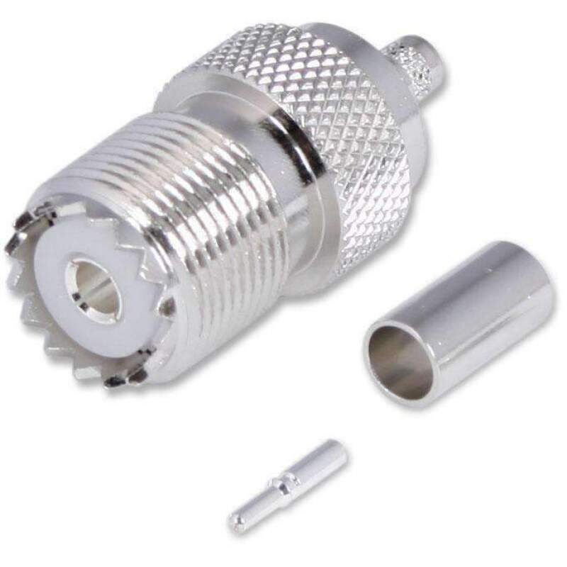 Rugged Radios Crimp On Female UHF Antenna Connector