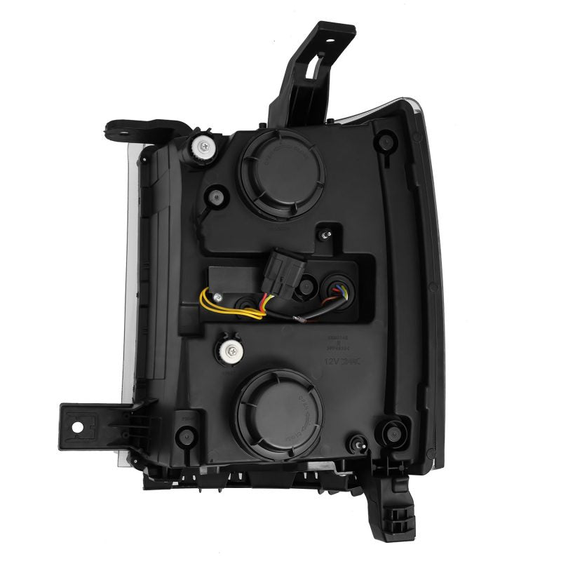 AlphaRex 14-15 Chevrolet Silverado PRO-Series Halogen Projector Headlights Black