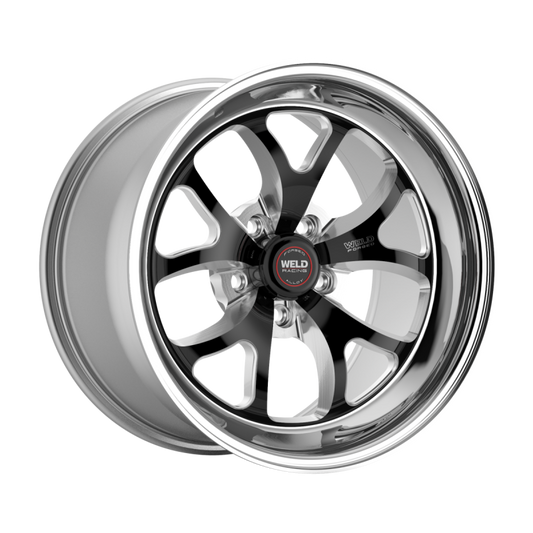 Weld S76 Beadlock 17x11/5x4.75/4.5 BS/3.18 HB - Black Center - Polished Shell - Black SBL MT Wheel