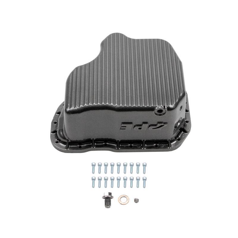 Wehrli 11-16 GM Duramax WCFab X PPE High Capacity Aluminum Oil Pan - Gun Metal