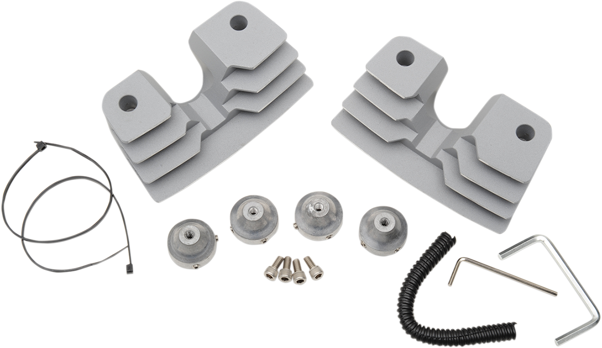 DRAG SPECIALTIES Twin Cam Spark Plug Cover Kit - Silver - Part 63421