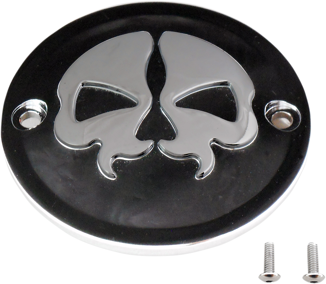 Drag Specialties Black Chrome Skull Points Cover Part #78041B