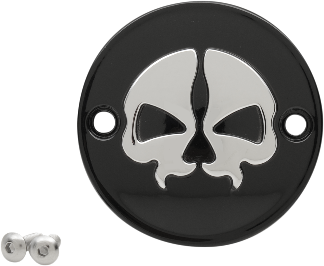 Drag Specialties Black Chrome Skull Points Cover M8 78102B
