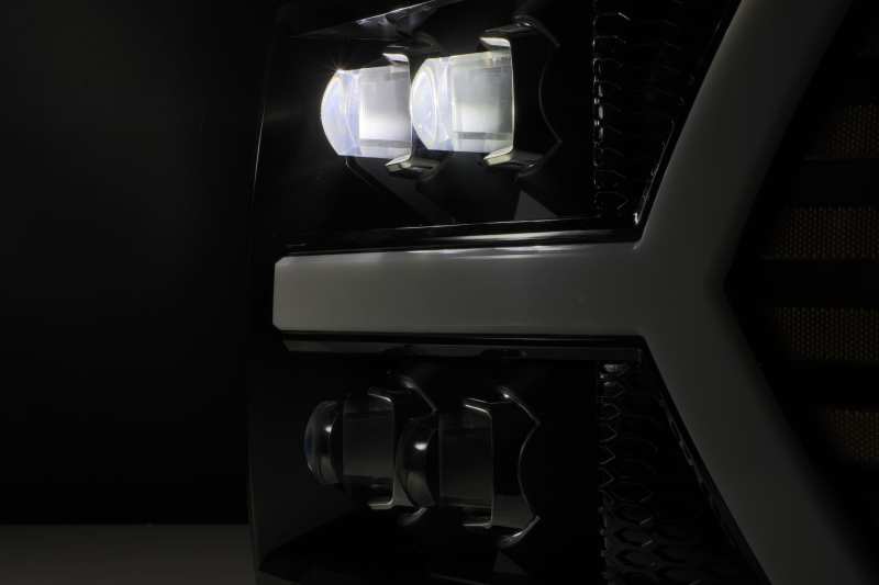AlphaRex 07-13 Chevrolet Silverado NOVA-Series LED Projector Headlights Black